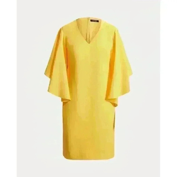 NEW! Lauren Ralph Lauren Women's 12 Ruffle-Sleeve Cocktail Dress NWT $175 - Picture 4 of 4